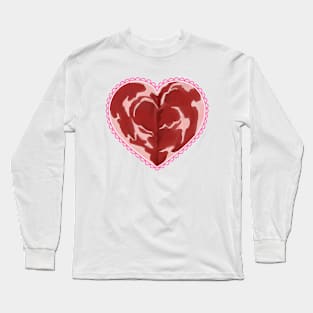 Flesh Valentine Heart Long Sleeve T-Shirt